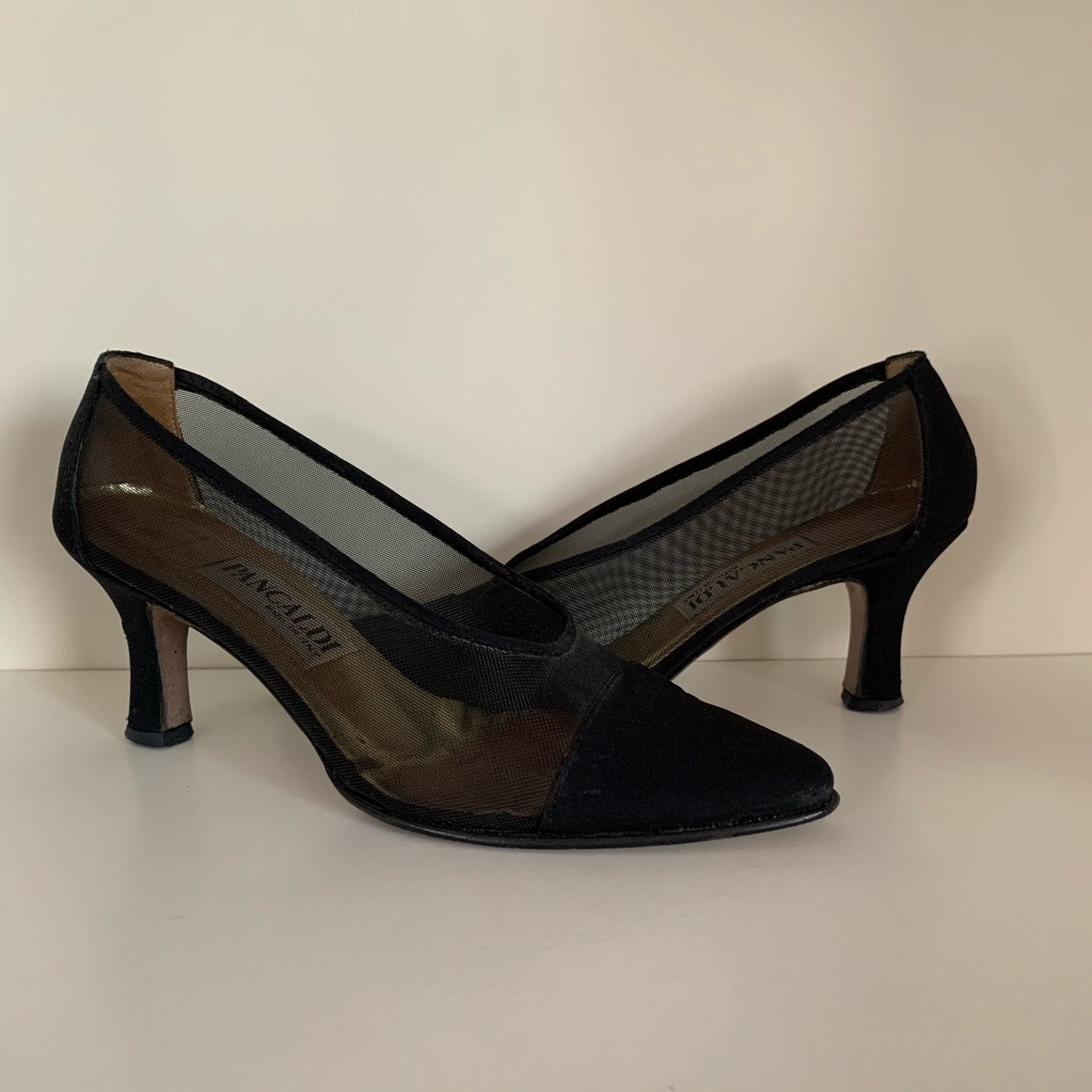 Vintage Mesh Kitten Heels Made In Italy